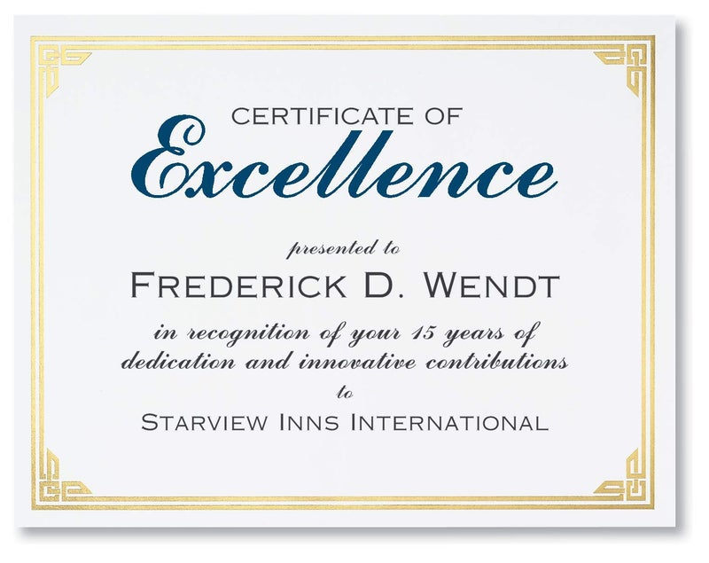 PaperDirect Gold on White Classic Specialty Certificates, 8Â½ x11, Foil Accents, 50 Count, Certificates And Awards Paper, For School, Work, Diplomas & Award Certificates - Image 2